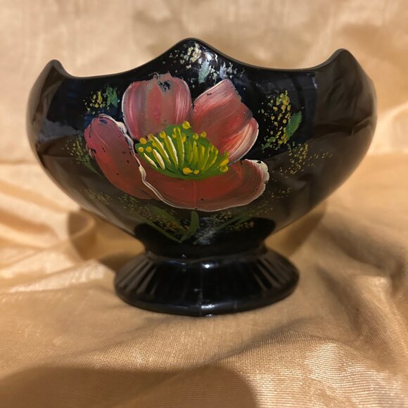 Black Amethyst Art Glass Bowl - Picture 2 of 5